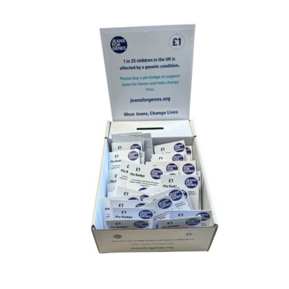 Box of 50 Jeans for Genes Logo Pin Badge